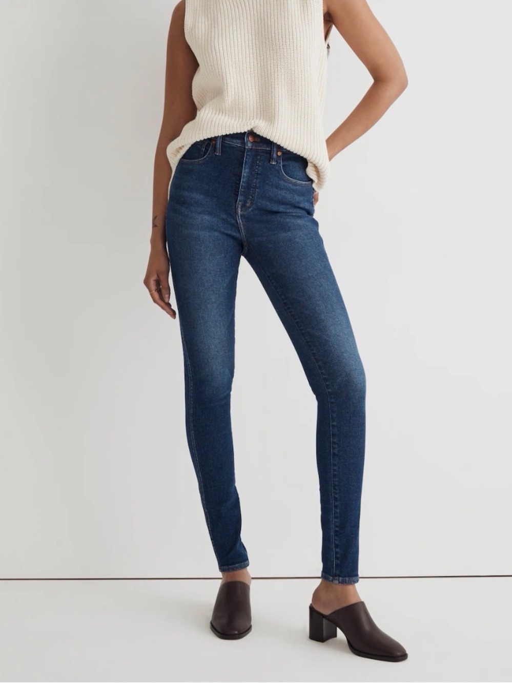 Madewell 10” skinny high rise jeans